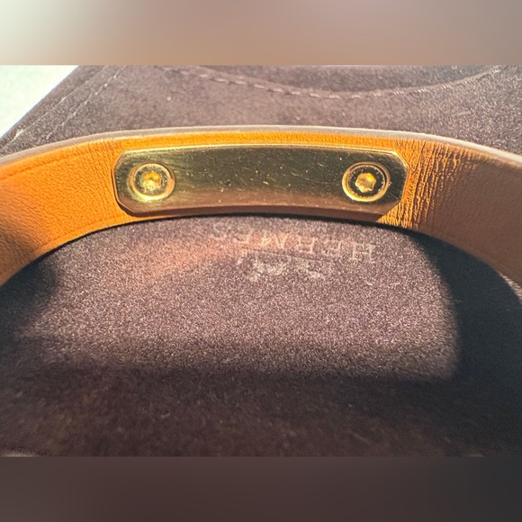 Hermès Médor Heart Stud Bracelet Gold Hardware Collier de Chien COA Box Dusty - Picture 7 of 10